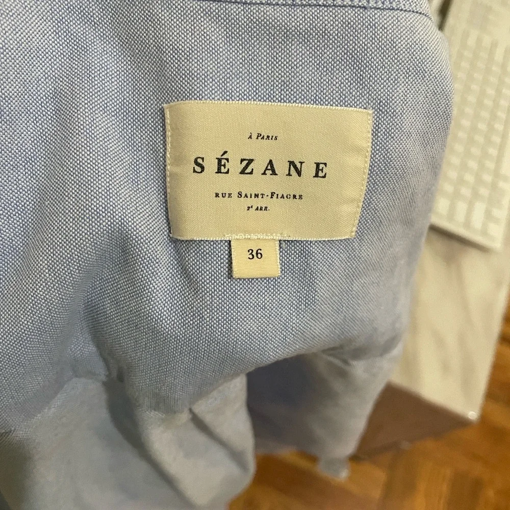 Sezane Light Blue Button Down Shirt - Picture 3 of 12